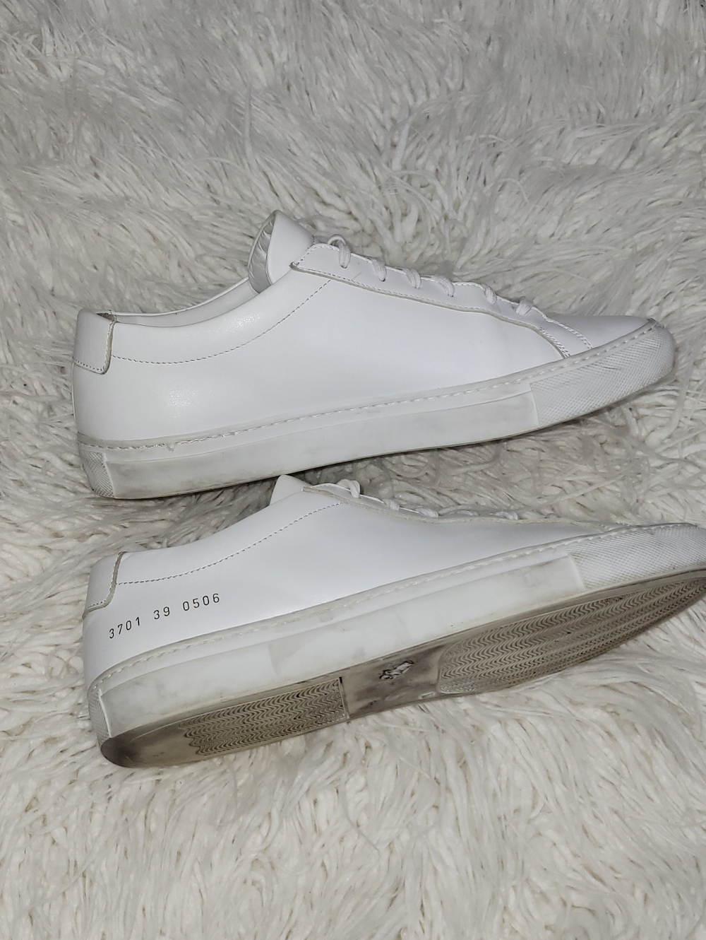 Common Projects Achilles White Leather Low-Top Sneakers - Picture 3 of 8